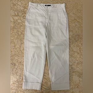 Peruvian Connection Ventura Linen-Blend Cuffed
Trousers In White Sand S: US8